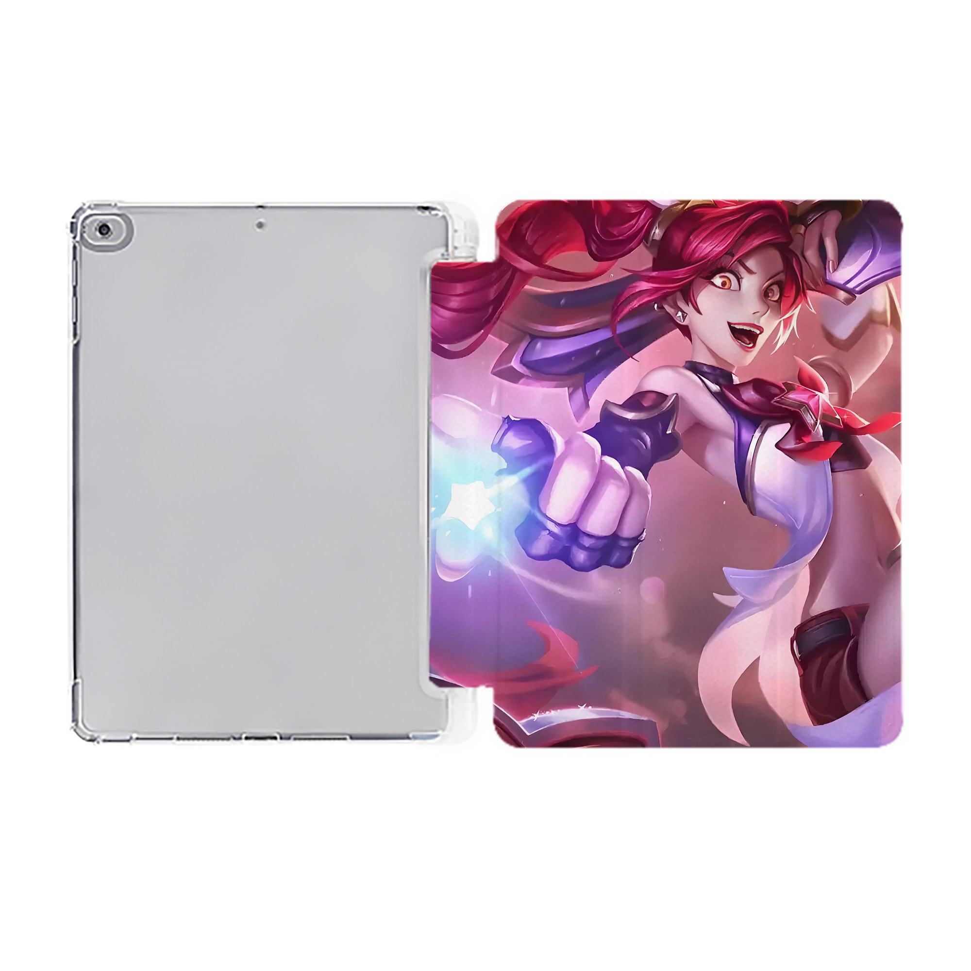 （画像用） リーグ・オブ・レジェンド League of Legends LOL IPad ケース ペン収納付き 三つ折りスタンド PUレザー×シリコン 対応機種9.5/10.5/10.9インチ
